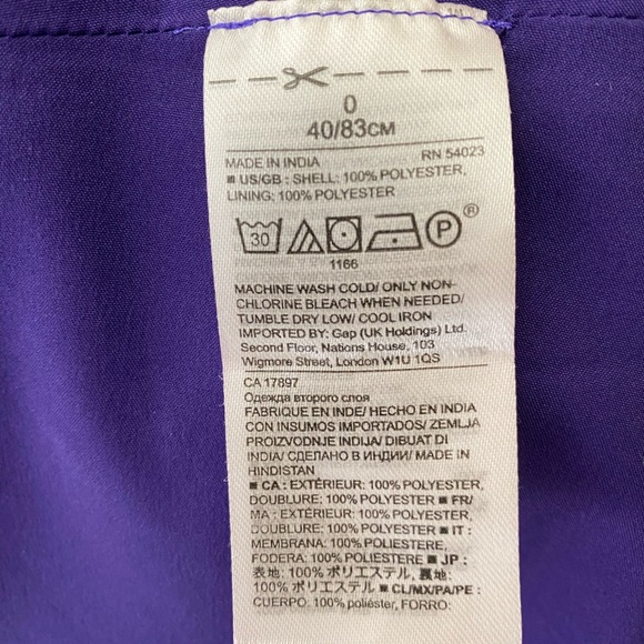 NWT Banana Republic Indigo Purple dress with vibrant orange and pink flowers - Picture 8 of 10